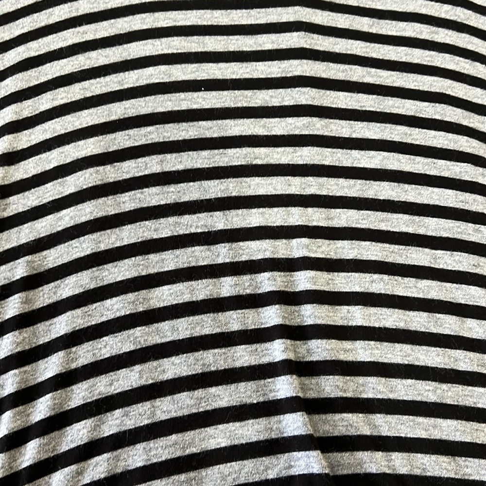 Ann Taylor LOFT Women’s Black and Gray Striped Sweater - Picture 2 of 9